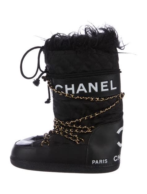 chanel apres ski moon boots|Chanel Fur.